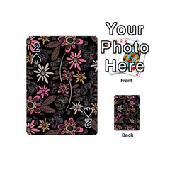 Flower Art Pattern Playing Cards 54 (mini)  by BangZart