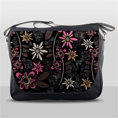 Flower Art Pattern Messenger Bags by BangZart