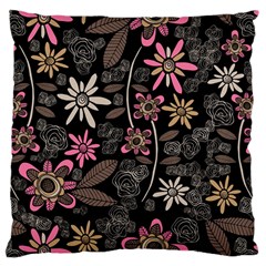 Flower Art Pattern Large Cushion Case (two Sides) by BangZart