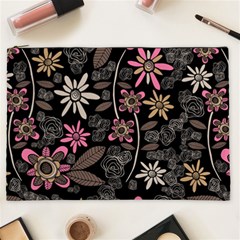 Flower Art Pattern Cosmetic Bag (xxl)  by BangZart