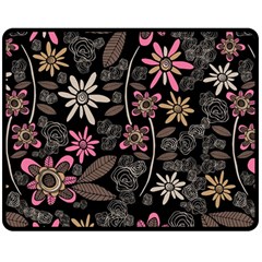 Flower Art Pattern Double Sided Fleece Blanket (medium)  by BangZart