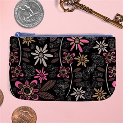 Flower Art Pattern Large Coin Purse by BangZart