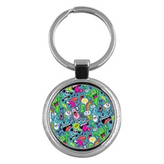 Monster Party Pattern Key Chains (round)  by BangZart