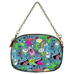 Monster Party Pattern Chain Purses (two Sides) 