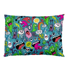 Monster Party Pattern Pillow Case by BangZart