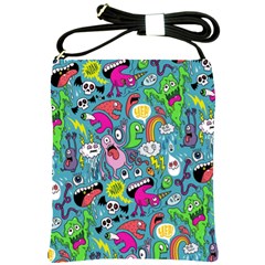 Monster Party Pattern Shoulder Sling Bags by BangZart