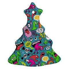 Monster Party Pattern Christmas Tree Ornament (two Sides) by BangZart