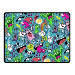 Monster Party Pattern Double Sided Fleece Blanket (small)  by BangZart