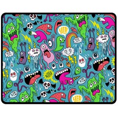 Monster Party Pattern Double Sided Fleece Blanket (medium)  by BangZart