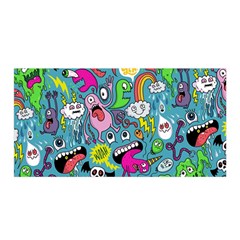 Monster Party Pattern Satin Wrap by BangZart