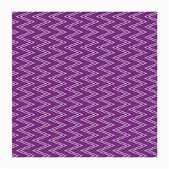 Zig Zag Background Purple Medium Glasses Cloth (2-side) by BangZart