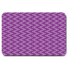 Zig Zag Background Purple Large Doormat  by BangZart