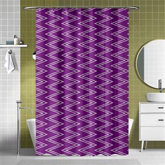 Zig Zag Background Purple Shower Curtain 48  X 72  (small)  by BangZart