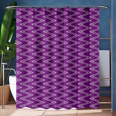 Zig Zag Background Purple Shower Curtain 60  X 72  (medium)  by BangZart