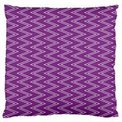 Zig Zag Background Purple Large Cushion Case (two Sides) by BangZart