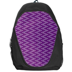 Zig Zag Background Purple Backpack Bag by BangZart