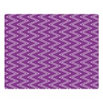 Zig Zag Background Purple Double Sided Flano Blanket (Large)  Blanket Back