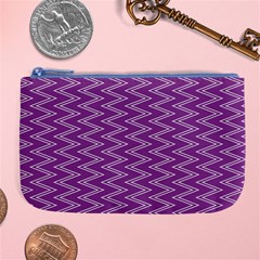 Zig Zag Background Purple Large Coin Purse