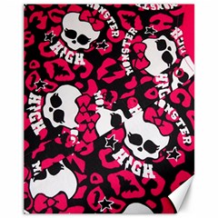 Mattel Monster Pattern Canvas 11  X 14   by BangZart