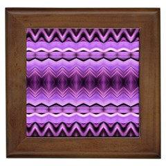 Purple Pink Zig Zag Pattern Framed Tiles by BangZart