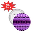 Purple Pink Zig Zag Pattern 1.75  Buttons (100 pack)  Front