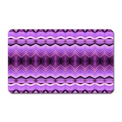 Purple Pink Zig Zag Pattern Magnet (rectangular) by BangZart