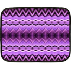 Purple Pink Zig Zag Pattern Fleece Blanket (mini) by BangZart