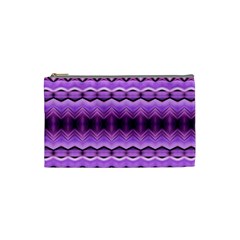 Purple Pink Zig Zag Pattern Cosmetic Bag (small)  by BangZart