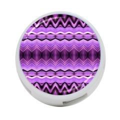 Purple Pink Zig Zag Pattern 4-port Usb Hub (one Side) by BangZart