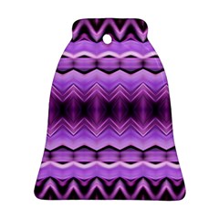 Purple Pink Zig Zag Pattern Bell Ornament (two Sides) by BangZart