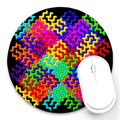 3d Fsm Tessellation Pattern Round Mousepads by BangZart