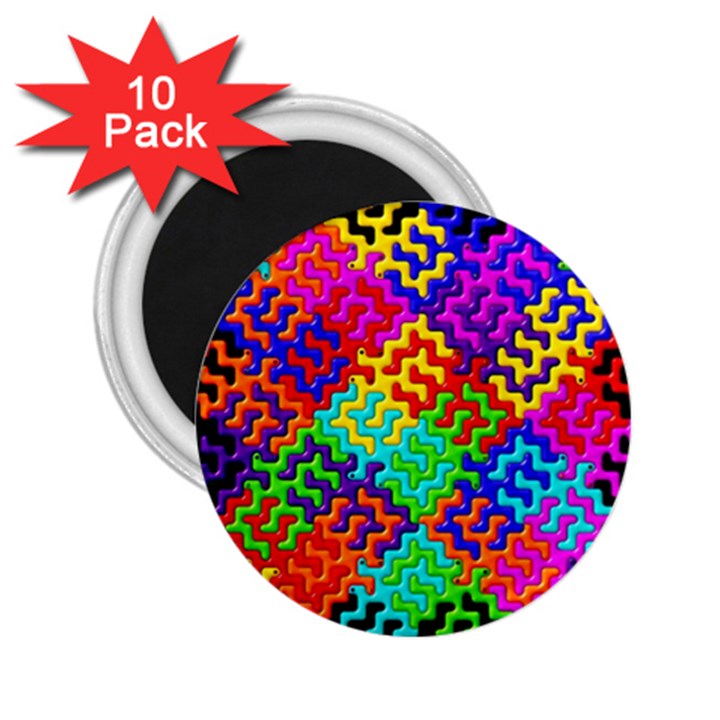 3d Fsm Tessellation Pattern 2.25  Magnets (10 pack) 