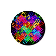 3d Fsm Tessellation Pattern Rubber Round Coaster (4 Pack)  by BangZart