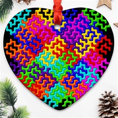 3d Fsm Tessellation Pattern Heart Ornament (two Sides) by BangZart