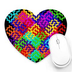 3d Fsm Tessellation Pattern Heart Mousepads by BangZart