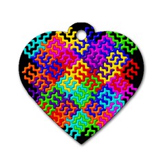 3d Fsm Tessellation Pattern Dog Tag Heart (two Sides) by BangZart