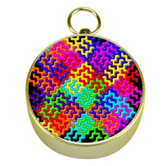 3d Fsm Tessellation Pattern Gold Compasses by BangZart