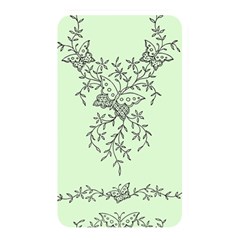 Illustration Of Butterflies And Flowers Ornament On Green Background Memory Card Reader by BangZart