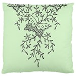 Illustration Of Butterflies And Flowers Ornament On Green Background Standard Flano Cushion Case (Two Sides) Back