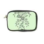 Illustration Of Butterflies And Flowers Ornament On Green Background Coin Purse Front