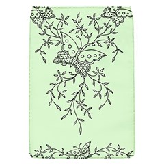 Illustration Of Butterflies And Flowers Ornament On Green Background Flap Covers (s)  by BangZart