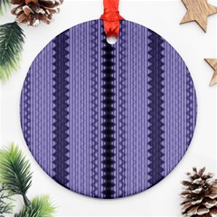 Zig Zag Repeat Pattern Ornament (round) by BangZart