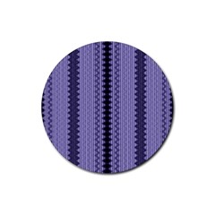 Zig Zag Repeat Pattern Rubber Coaster (round)  by BangZart