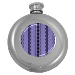 Zig Zag Repeat Pattern Round Hip Flask (5 Oz) by BangZart