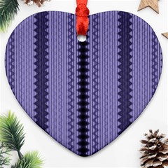 Zig Zag Repeat Pattern Heart Ornament (two Sides) by BangZart