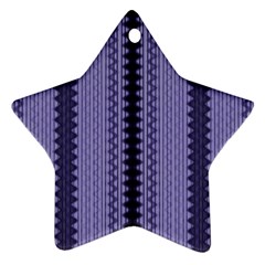 Zig Zag Repeat Pattern Star Ornament (two Sides) by BangZart