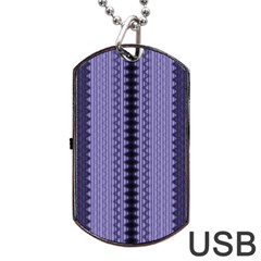 Zig Zag Repeat Pattern Dog Tag Usb Flash (two Sides) by BangZart