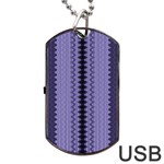 Zig Zag Repeat Pattern Dog Tag USB Flash (Two Sides) Front