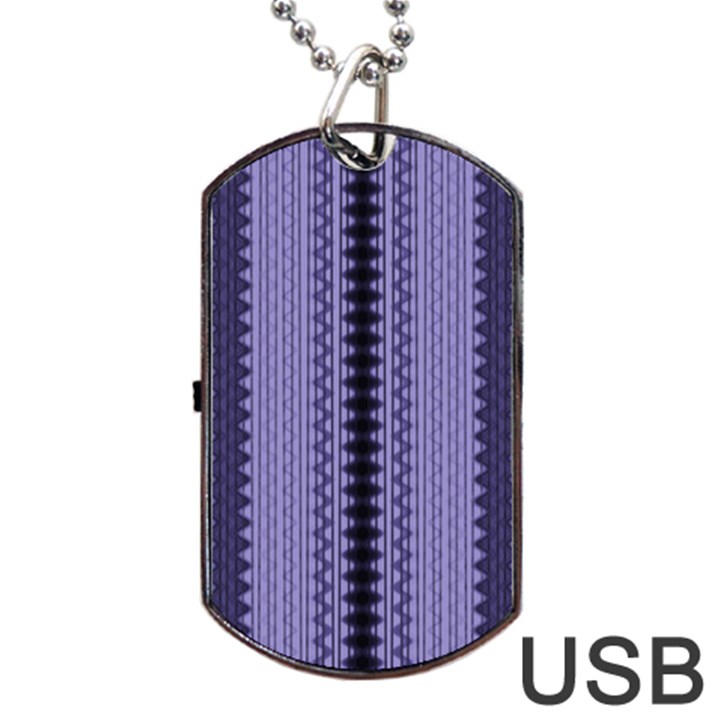 Zig Zag Repeat Pattern Dog Tag USB Flash (Two Sides)