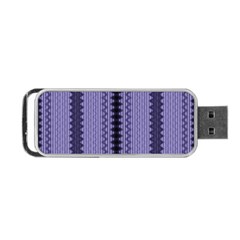 Zig Zag Repeat Pattern Portable Usb Flash (one Side)